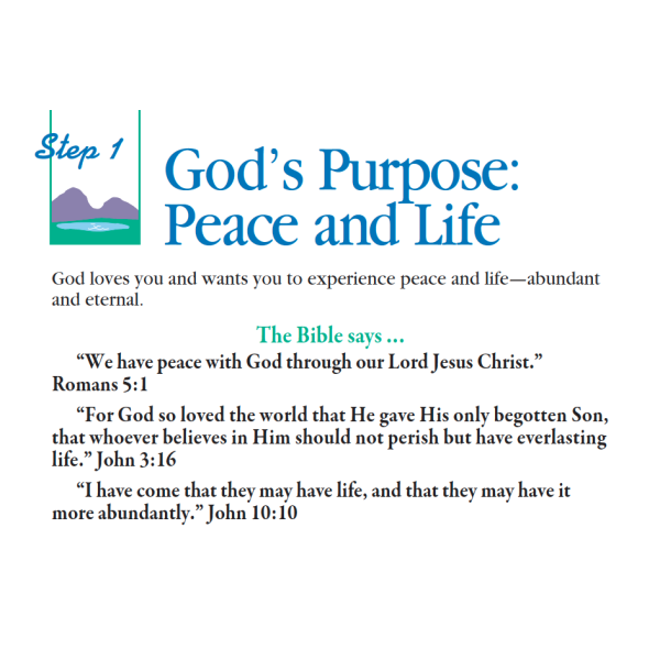Steps to Peace with God - Pack of 25 (Scenic) at the Billy Graham